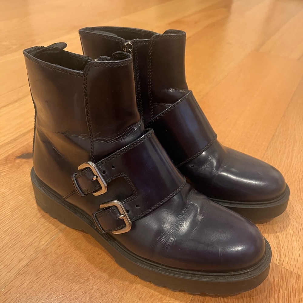 Prada deep blue low boot size 7.5 (37.5) 
Beautiful and never worn!
